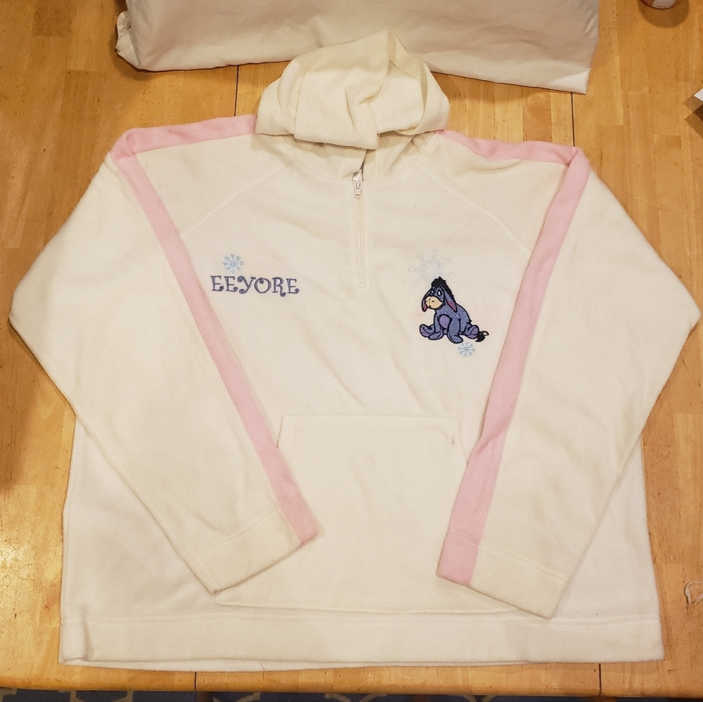 Eeyore Cream and Pink Pullover Hoodie